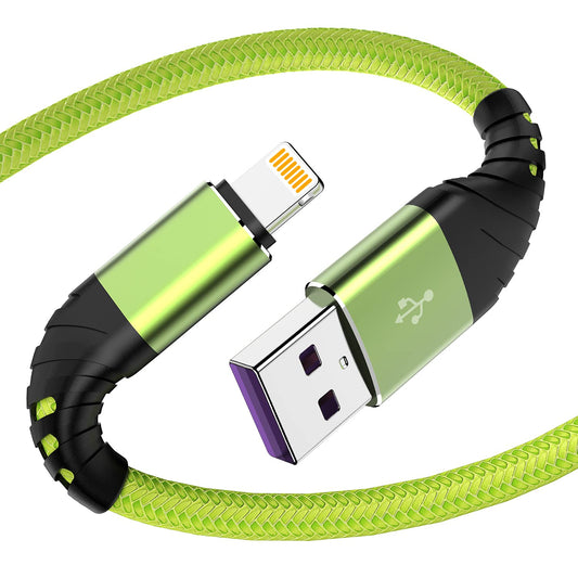 Long Iphone Charger 10Ft,2Pack 10 Feet Lightning Cables,Nylon Braided Data Sync Long 10 Feet Iphone USB Charging Cable Cord for Iphone 11 Case/11 Pro / 11 Pro Max/Xs/Xs Max/Xr/X/8,Ipad,Light Green